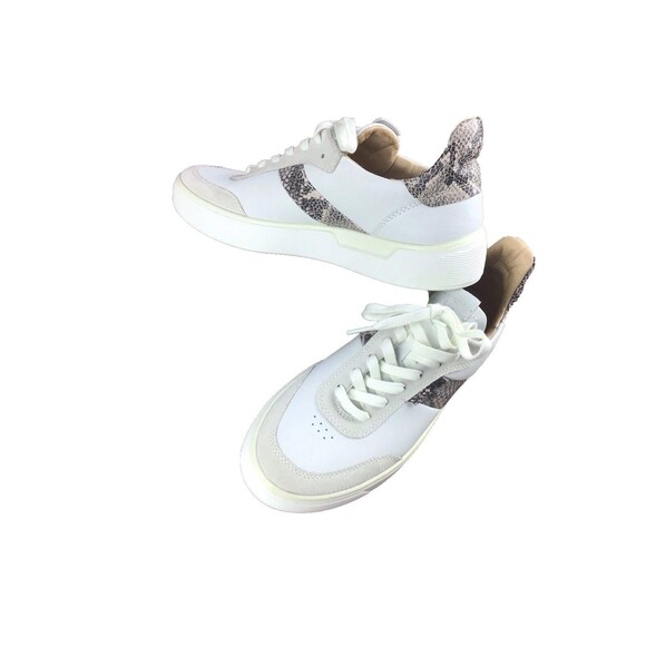 ECCO Tray Street Women Off-White/Gray/Animal Print Shoes Sneakers Sz US 10-10.5 - Picture 1 of 16